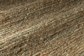 Groot vlakgewoven 100 % hennep vloerkleed kleed carpet karpet green 200 x 300 cm