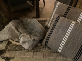Nieuw grijs bruin taupe konijnenVachtje haas konijn huid kleed velletje