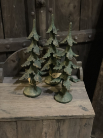 PTMD kerst kerstboom shefin green cement Xmas tree statue  decoratie old green groen groot large