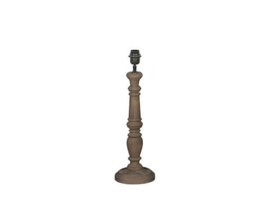 Stoere bruine houten balusterlamp tafellamp 50 cm tafellamp landelijk stoer robuust umber