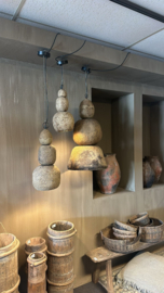 Aura Peeperkorn Nouri M middel medium hanglamp organisch  landelijk stoer sober beige grijs grey