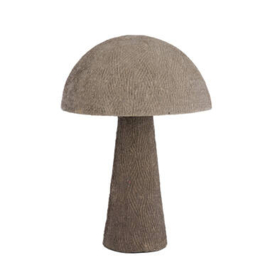 Leuk organisch lampje lamp smal klein paddestoel tafellamp bedlamp schemerlamp Chirlo S grey taupe grijs bruin