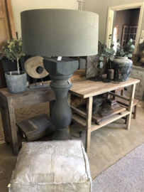 Stoere  mat  houten balusterlamp stoer industrieel Rovigo XX-large Tierlantijn Frezoli ballusterlamp vloerlamp  tafellamp landelijk stoer robuust