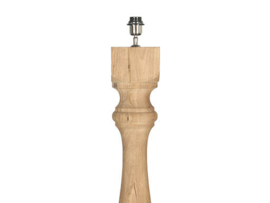 Stoere naturel bruine houten balusterlamp vloerlamp 125 cm tafellamp landelijk stoer robuust almond