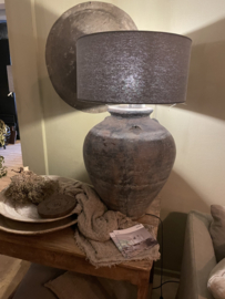 Mega grote grijze stenen Kruiklamp landelijke lamp