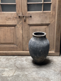 Prachtige oude stenen kruik pot vaas landelijk stoer sober