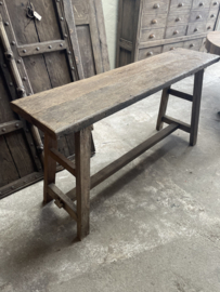 Stoere oud houten Sidetable wandtafel buro bureau landelijk stoer 140 cm