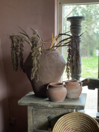 Prachtige grote terra kleur vaas pot kruik boho vintage Oosters