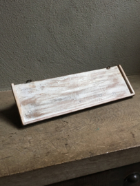 Oude sloophouten wandplank wandrek 90 cm console plank landelijk stoer vintage hout