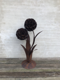 Grote metalen bloem 125 cm tuindecoratie roest lelie tulp roest groot