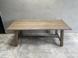 Stoere landelijke eiken tafel eettafel 140 x 80 cm