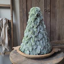 Nobilis boom boompje imitatie kunst kerst kerstboom landelijk stoer grijs vergrijsd groen L