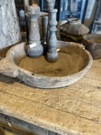 Prachtige grote robuuste houten schalen schaal kom bak landelijk stoer