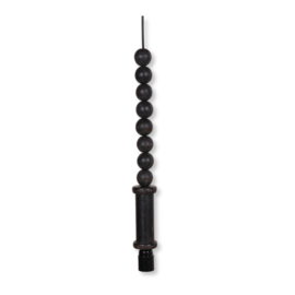 Hanglamp houten beads zwart zwarte bollen ballen ketting lamp