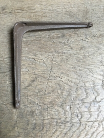 Gietijzeren schapdrager plankdrager 18 cm planken steun bruin plankensteun beugel haak hoek plat industrieel