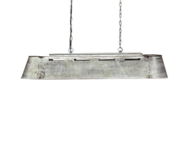 Industrieel metalen hanglamp bak metaal grijs landelijk stoer vintage  80 cm