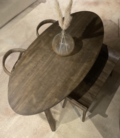 Ovale tafel eettafel ovaal rond Yaro Hoffz 240 cm vergrijsd hout houten eettafel
