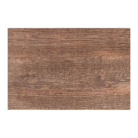 Los gerecycled donker eiken hout houten blad 120 x 70 x 2,5/3 cm landelijk tafelblad