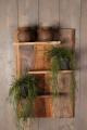 Ruw truckwood houten wandrek wandplank keukenrek landelijk stoer industrieel 85 x 54 x 15 cm