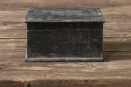 Stoer zwart mat grijs houten kistje kist landelijk stoer industrieel vintage urban hout black finish