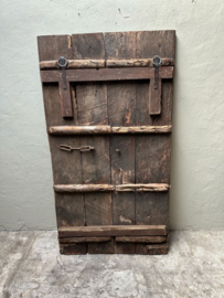 Prachtige grote oude houten deur poort wandpaneel wanddecoratie landelijk stoer 169 x 90 cm
