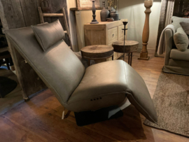 Prachtige stoere leren relax fauteuil relaxfauteuil lounge met tiptoetsen stoer landelijk modern industrieel