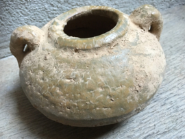 Oud stenen kruikje kruik potje landelijk stoer sober shabby decoratie