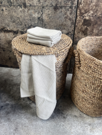 Set van 3 theedoeken handdoek keukendoek 70 x 50 cm theedoek 100% katoen cotton wafel beige landelijk stoer