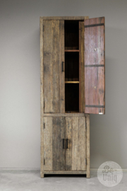 Oud vergrijsd truckwood railway houten Badkamermeubel badkamerkast kast wastafelmeubel kast toiletmeubel 200 x 60x 40 cm badkamer badmeubel SEP