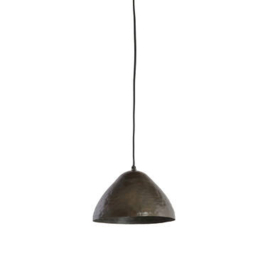 Prachtige ronde antiek brons bronzen hanglamp Elimo small doorsnede 25 cm landelijk vintage