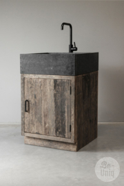 K018 Smalle  1-deurs kast met spoelbak zonder kraangat outdoor keukenelement buitenkeuken SEP