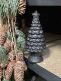 Zwart stenen kerstboompje decoratie kerstboom