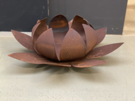 Roest metalen metaal bloem Lotus zeeroos ornament tuinornament kandelaar