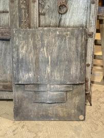 Prachtig stoer vergrijsd houten naturel grijs Wandpaneel 50 x 40 cm
