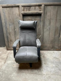 Stoere leren relaxfauteuil relax fauteuil stoel sta-op lounge ligstoel elektrisch