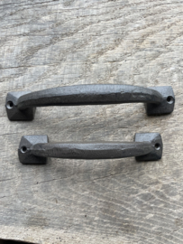 Bruin metalen greep handgreep handvat Greepje groot landelijk stoer industrieel deurgreep