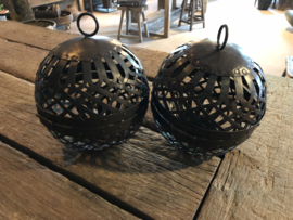 Metalen decoratiebol bal landelijk stoer 30 cm