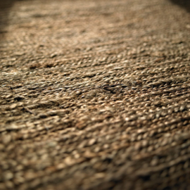 Vlakgeweven hennep brown