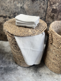 Set van 3 theedoeken handdoek keukendoek 70 x 50 cm theedoek 100% katoen cotton wafel beige landelijk stoer