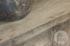 Prachtig oud vergrijsd houten dressoir sidetable sideboard 180 cm kast landelijk stoer ladekast televisie