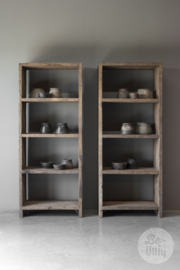 Stoere vergrijsd houten kast boekenkast rek schap vakkenkast Roomdivider 200 x 80 x 40 cm