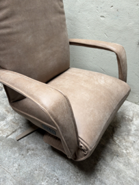 Prachtige stoere leren relax fauteuil relaxfauteuil lounge met accu stoer landelijk modern industrieel