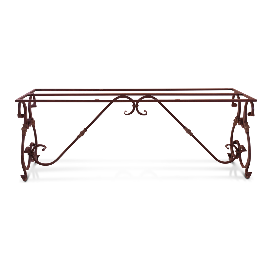 Smeedijzeren tafelonderstel ijzer metaal metalen krul 200 x 70 cm tuintafel eettafel
