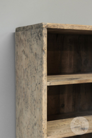Stoer origineel oud houten schap rek kast landelijk 120 x 54 x 32 cm