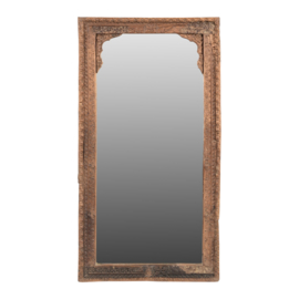 Oude houten spiegel 100 x 53 x 7  cm landelijk vintage India