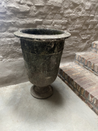 Megagrote Oude verweerde stenen pot bloempot tuinvaas terracotta bloembak kruik landelijk stoer shabby verweerd 80 x 58 cm