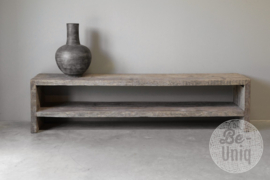Railway truckwood vergrijsd houten wandmeubel sidetable tv dressoir televisiekast televisiemeubel SEP 200 X 40 X H50 cm