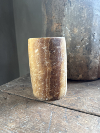 Alabaster theelichtje theelicht windlicht kandelaar theelichthouder basalt