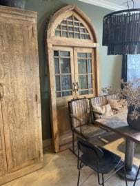 Groot oud houten kozijn deur poort deurkozijn en-suite tuindeuren venster deuren glas ramen