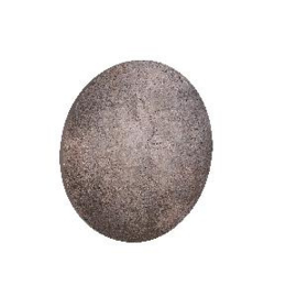 Prachtig groot rond doek wandpaneel wanddecoratie PTMD Kemp brown taupe grijs grey canvas painting rough round L 120 cm landelijk sober stoer grijs
